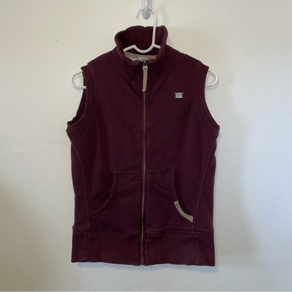 Nike Maroon Sherpa Lined Vest